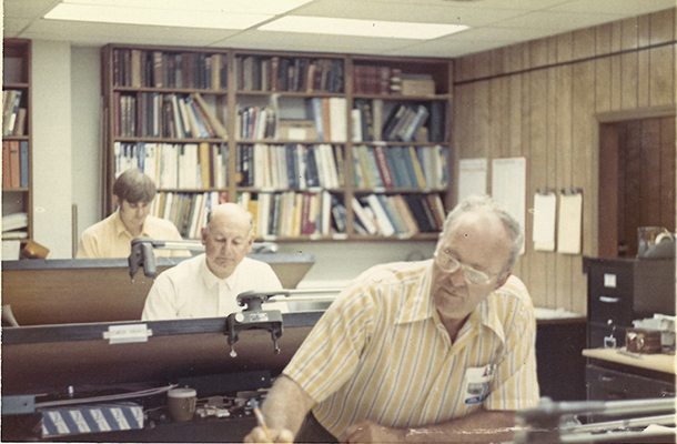 Williams engineers hard at work in the 1970s