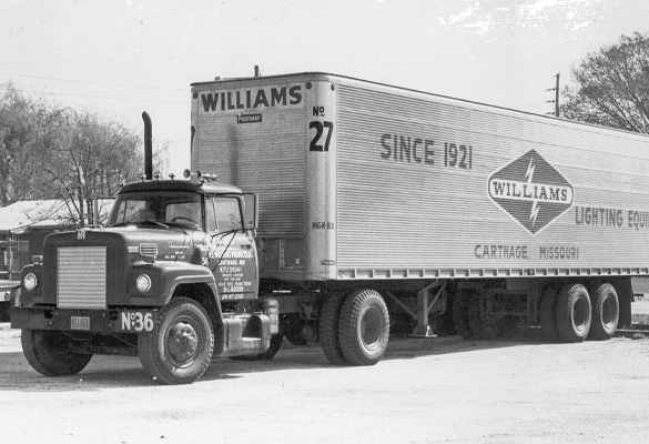 First fleet of Williams delivery trucks.