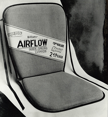 Airflow cushions, one of the original H.E. Williams inventions