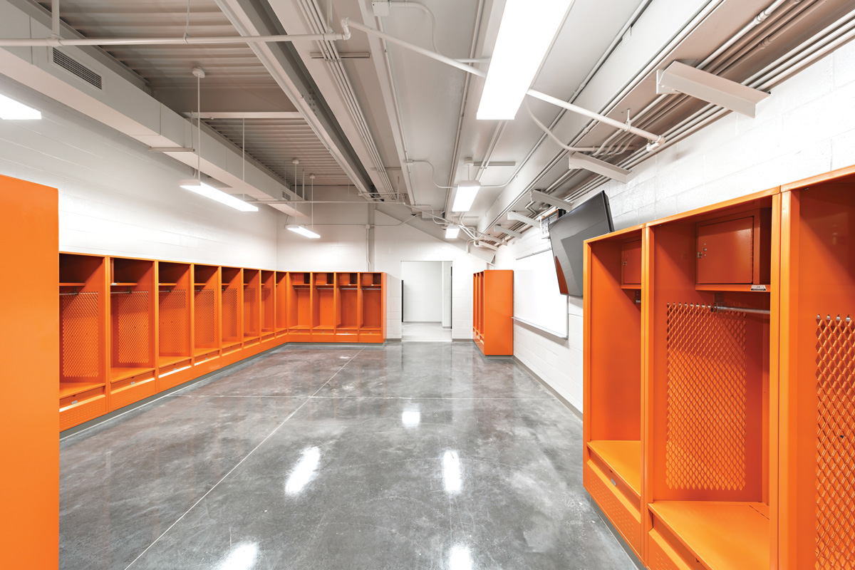Gravette High School Competition Gymnasium — Locker Room