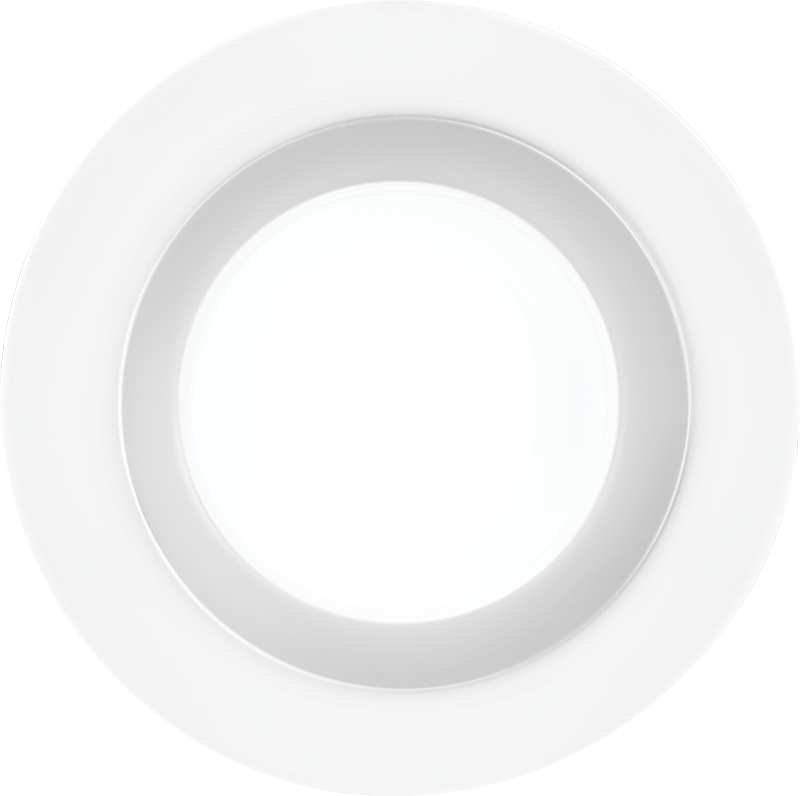 Smooth semi-specular trim with white flange