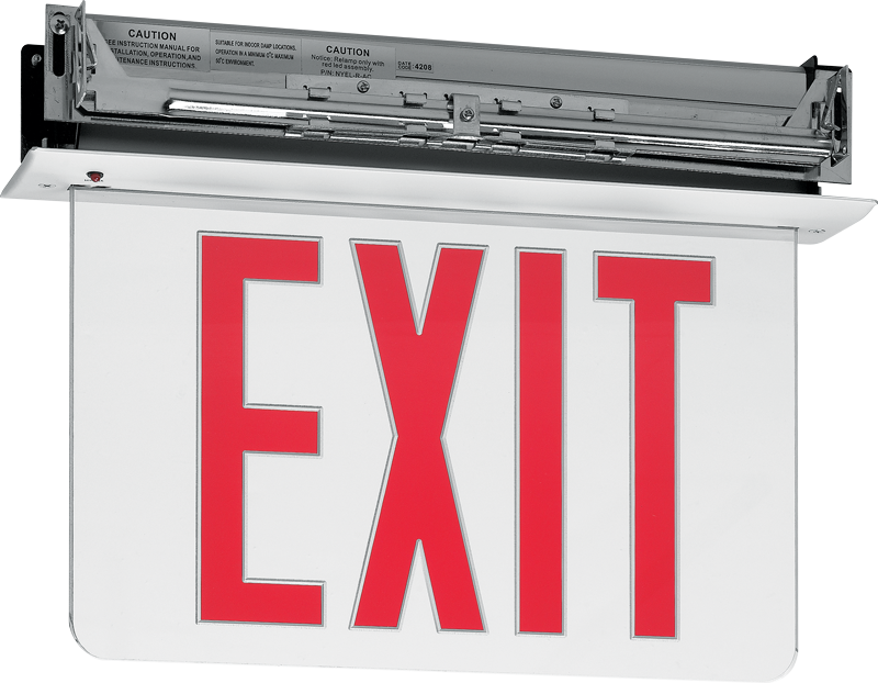 EXIT/EL/RECESSED/NYC - New York City-Approved Recessed Edge-Lit Exit ...