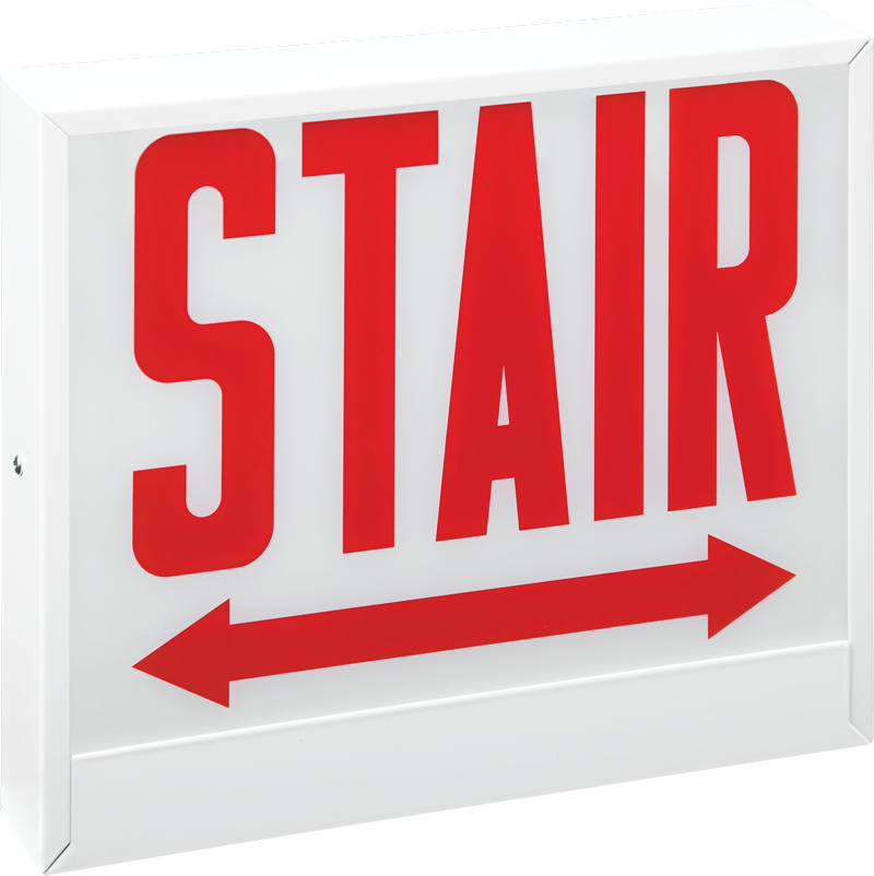 Stair Signage - White