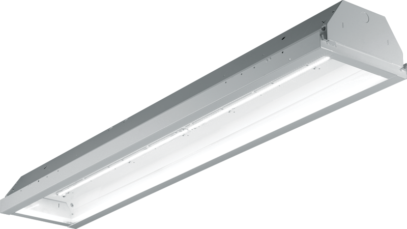 GLN: Featuring a narrower fixture design with high lumen output and heavy-gauge aluminum construction, the GLN is ideal for high-bay aisle applications.