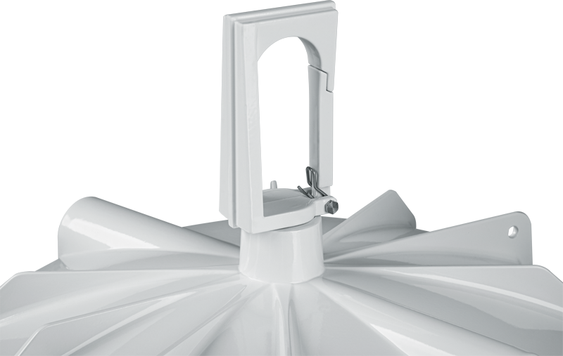 Die-cast aluminum captive hook