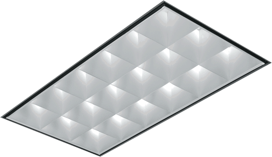 HE3: With an inverted louver design, crisp lines, and reduced glare, Williams parabolic HE3 provides greater efficiency in either T5 or T8 lighting ideal for classrooms, offices, or conference rooms.
