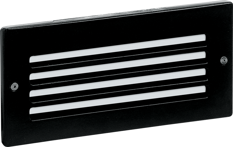 S10: S10 rectangular step light provides 300 lumens, ideal for illuminating steps or walkways, with open, hooded, and grill faceplate options for variety.